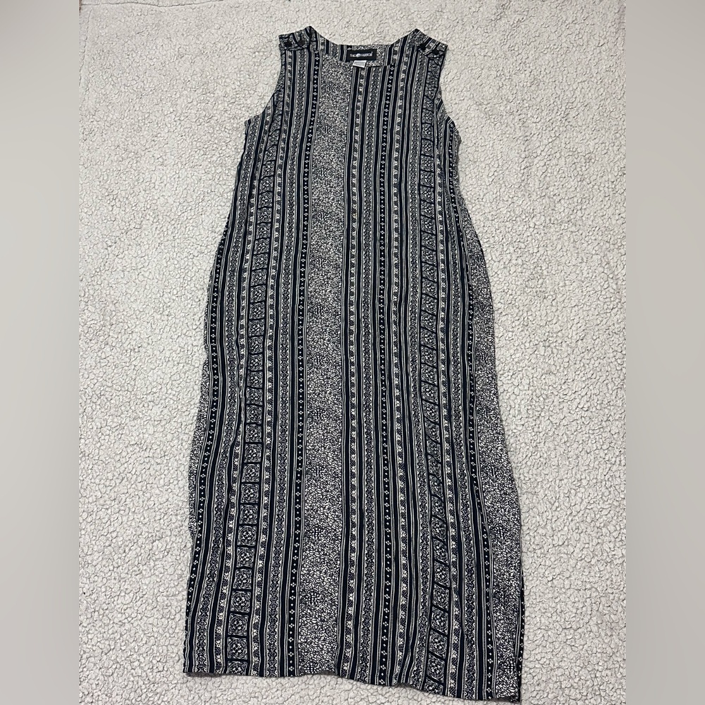 Black and White Patterned Maxi Dress